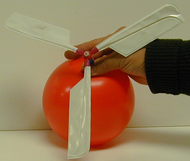 Helicóptero de globo de caucho
